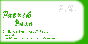 patrik moso business card